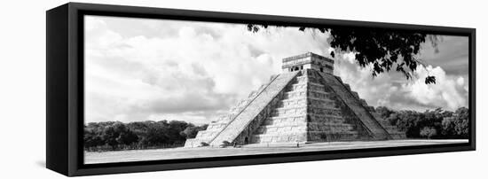 ¡Viva Mexico! Panoramic Collection - El Castillo Pyramid in Chichen Itza XI-Philippe Hugonnard-Framed Stretched Canvas