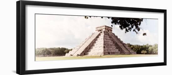 ¡Viva Mexico! Panoramic Collection - El Castillo Pyramid in Chichen Itza XII-Philippe Hugonnard-Framed Photographic Print