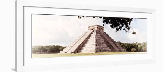 ¡Viva Mexico! Panoramic Collection - El Castillo Pyramid in Chichen Itza XII-Philippe Hugonnard-Framed Photographic Print