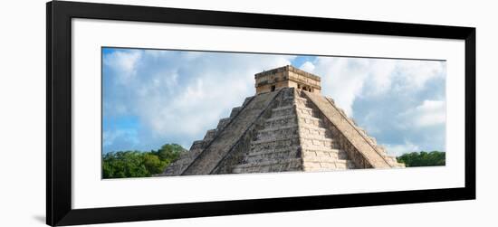 ¡Viva Mexico! Panoramic Collection - El Castillo Pyramid in Chichen Itza XIII-Philippe Hugonnard-Framed Photographic Print