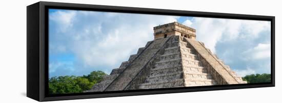 ¡Viva Mexico! Panoramic Collection - El Castillo Pyramid in Chichen Itza XIII-Philippe Hugonnard-Framed Stretched Canvas