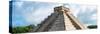 ¡Viva Mexico! Panoramic Collection - El Castillo Pyramid in Chichen Itza XIII-Philippe Hugonnard-Stretched Canvas