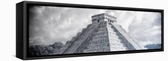 ¡Viva Mexico! Panoramic Collection - El Castillo Pyramid in Chichen Itza XIV-Philippe Hugonnard-Framed Stretched Canvas