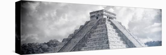 ¡Viva Mexico! Panoramic Collection - El Castillo Pyramid in Chichen Itza XIV-Philippe Hugonnard-Stretched Canvas