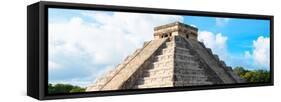 ¡Viva Mexico! Panoramic Collection - El Castillo Pyramid in Chichen Itza-Philippe Hugonnard-Framed Stretched Canvas