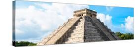 ¡Viva Mexico! Panoramic Collection - El Castillo Pyramid in Chichen Itza-Philippe Hugonnard-Stretched Canvas