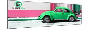 ¡Viva Mexico! Panoramic Collection - "En Linea Roja" Green VW Beetle Car-Philippe Hugonnard-Mounted Photographic Print