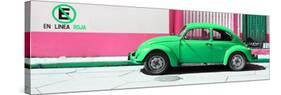 ¡Viva Mexico! Panoramic Collection - "En Linea Roja" Green VW Beetle Car-Philippe Hugonnard-Stretched Canvas