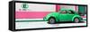 ¡Viva Mexico! Panoramic Collection - "En Linea Roja" Green VW Beetle Car-Philippe Hugonnard-Framed Stretched Canvas