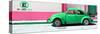 ¡Viva Mexico! Panoramic Collection - "En Linea Roja" Green VW Beetle Car-Philippe Hugonnard-Stretched Canvas