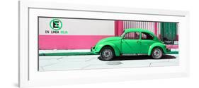 ¡Viva Mexico! Panoramic Collection - "En Linea Roja" Green VW Beetle Car-Philippe Hugonnard-Framed Photographic Print