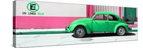 ¡Viva Mexico! Panoramic Collection - "En Linea Roja" Green VW Beetle Car-Philippe Hugonnard-Stretched Canvas