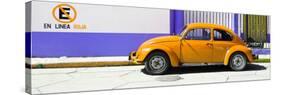 ¡Viva Mexico! Panoramic Collection - "En Linea Roja" Orange VW Beetle Car-Philippe Hugonnard-Stretched Canvas