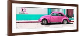 ¡Viva Mexico! Panoramic Collection - "En Linea Roja" Pink VW Beetle Car-Philippe Hugonnard-Framed Photographic Print
