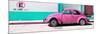 ¡Viva Mexico! Panoramic Collection - "En Linea Roja" Pink VW Beetle Car-Philippe Hugonnard-Mounted Photographic Print