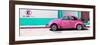 ¡Viva Mexico! Panoramic Collection - "En Linea Roja" Pink VW Beetle Car-Philippe Hugonnard-Framed Photographic Print