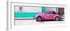 ¡Viva Mexico! Panoramic Collection - "En Linea Roja" Pink VW Beetle Car-Philippe Hugonnard-Framed Photographic Print