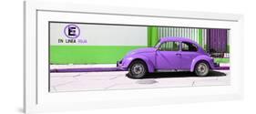 ¡Viva Mexico! Panoramic Collection - "En Linea Roja" Purple VW Beetle Car-Philippe Hugonnard-Framed Photographic Print