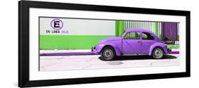 ¡Viva Mexico! Panoramic Collection - "En Linea Roja" Purple VW Beetle Car-Philippe Hugonnard-Framed Photographic Print