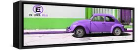 ¡Viva Mexico! Panoramic Collection - "En Linea Roja" Purple VW Beetle Car-Philippe Hugonnard-Framed Stretched Canvas