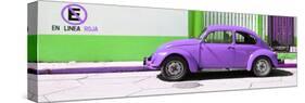 ¡Viva Mexico! Panoramic Collection - "En Linea Roja" Purple VW Beetle Car-Philippe Hugonnard-Stretched Canvas