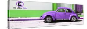 ¡Viva Mexico! Panoramic Collection - "En Linea Roja" Purple VW Beetle Car-Philippe Hugonnard-Stretched Canvas