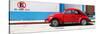 ¡Viva Mexico! Panoramic Collection - "En Linea Roja" Red VW Beetle Car-Philippe Hugonnard-Stretched Canvas