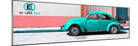 ¡Viva Mexico! Panoramic Collection - "En Linea Roja" Turquoise VW Beetle Car-Philippe Hugonnard-Mounted Photographic Print
