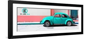 ¡Viva Mexico! Panoramic Collection - "En Linea Roja" Turquoise VW Beetle Car-Philippe Hugonnard-Framed Photographic Print