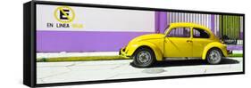 ¡Viva Mexico! Panoramic Collection - "En Linea Roja" Yellow VW Beetle Car-Philippe Hugonnard-Framed Stretched Canvas