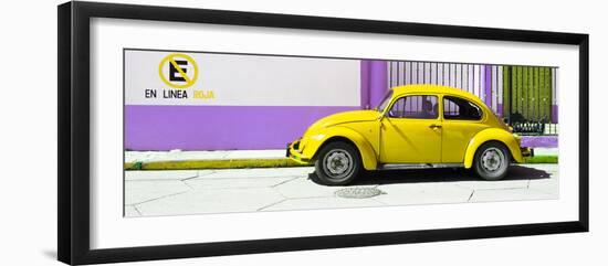 ¡Viva Mexico! Panoramic Collection - "En Linea Roja" Yellow VW Beetle Car-Philippe Hugonnard-Framed Photographic Print