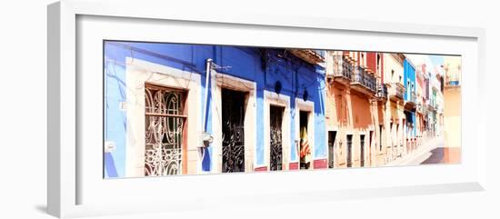 ¡Viva Mexico! Panoramic Collection - Facades of Colors in Guanajuato II-Philippe Hugonnard-Framed Photographic Print