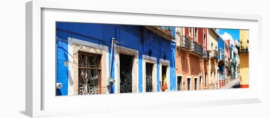 ¡Viva Mexico! Panoramic Collection - Facades of Colors in Guanajuato-Philippe Hugonnard-Framed Photographic Print