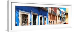 ¡Viva Mexico! Panoramic Collection - Facades of Colors in Guanajuato-Philippe Hugonnard-Framed Photographic Print