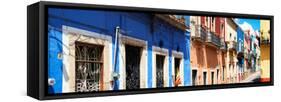 ¡Viva Mexico! Panoramic Collection - Facades of Colors in Guanajuato-Philippe Hugonnard-Framed Stretched Canvas