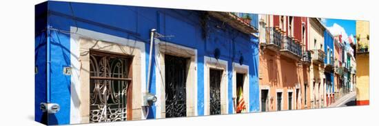 ¡Viva Mexico! Panoramic Collection - Facades of Colors in Guanajuato-Philippe Hugonnard-Stretched Canvas