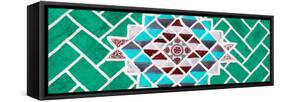¡Viva Mexico! Panoramic Collection - Green Mosaics-Philippe Hugonnard-Framed Stretched Canvas