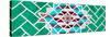 ¡Viva Mexico! Panoramic Collection - Green Mosaics-Philippe Hugonnard-Stretched Canvas