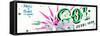 ¡Viva Mexico! Panoramic Collection - Green SOL Sign Street Wall-Philippe Hugonnard-Framed Stretched Canvas