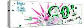 ¡Viva Mexico! Panoramic Collection - Green SOL Sign Street Wall-Philippe Hugonnard-Stretched Canvas