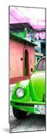 ¡Viva Mexico! Panoramic Collection - Green VW Beetle Car and Colorful Houses-Philippe Hugonnard-Mounted Photographic Print