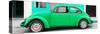 ¡Viva Mexico! Panoramic Collection - Green VW Beetle Car-Philippe Hugonnard-Stretched Canvas