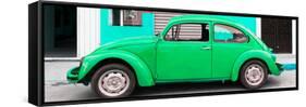 ¡Viva Mexico! Panoramic Collection - Green VW Beetle Car-Philippe Hugonnard-Framed Stretched Canvas