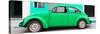 ¡Viva Mexico! Panoramic Collection - Green VW Beetle Car-Philippe Hugonnard-Stretched Canvas