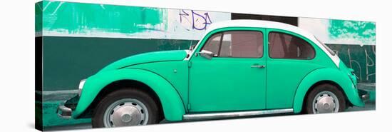 ¡Viva Mexico! Panoramic Collection - Green VW Beetle-Philippe Hugonnard-Stretched Canvas