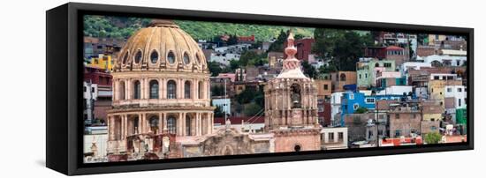 ¡Viva Mexico! Panoramic Collection - Guanajuato Church Domes II-Philippe Hugonnard-Framed Stretched Canvas