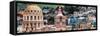 ¡Viva Mexico! Panoramic Collection - Guanajuato Church Domes II-Philippe Hugonnard-Framed Stretched Canvas