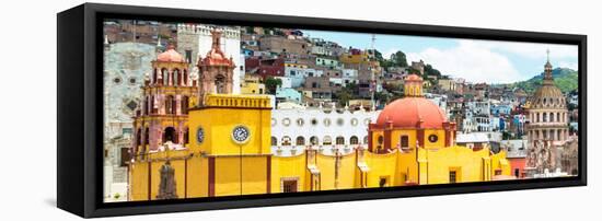 ¡Viva Mexico! Panoramic Collection - Guanajuato Church Domes IV-Philippe Hugonnard-Framed Stretched Canvas