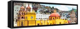 ¡Viva Mexico! Panoramic Collection - Guanajuato Church Domes IV-Philippe Hugonnard-Framed Stretched Canvas