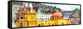 ¡Viva Mexico! Panoramic Collection - Guanajuato Church Domes IV-Philippe Hugonnard-Framed Stretched Canvas